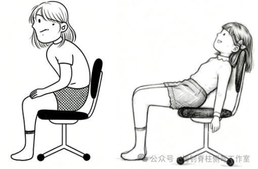 不良坐姿示意图